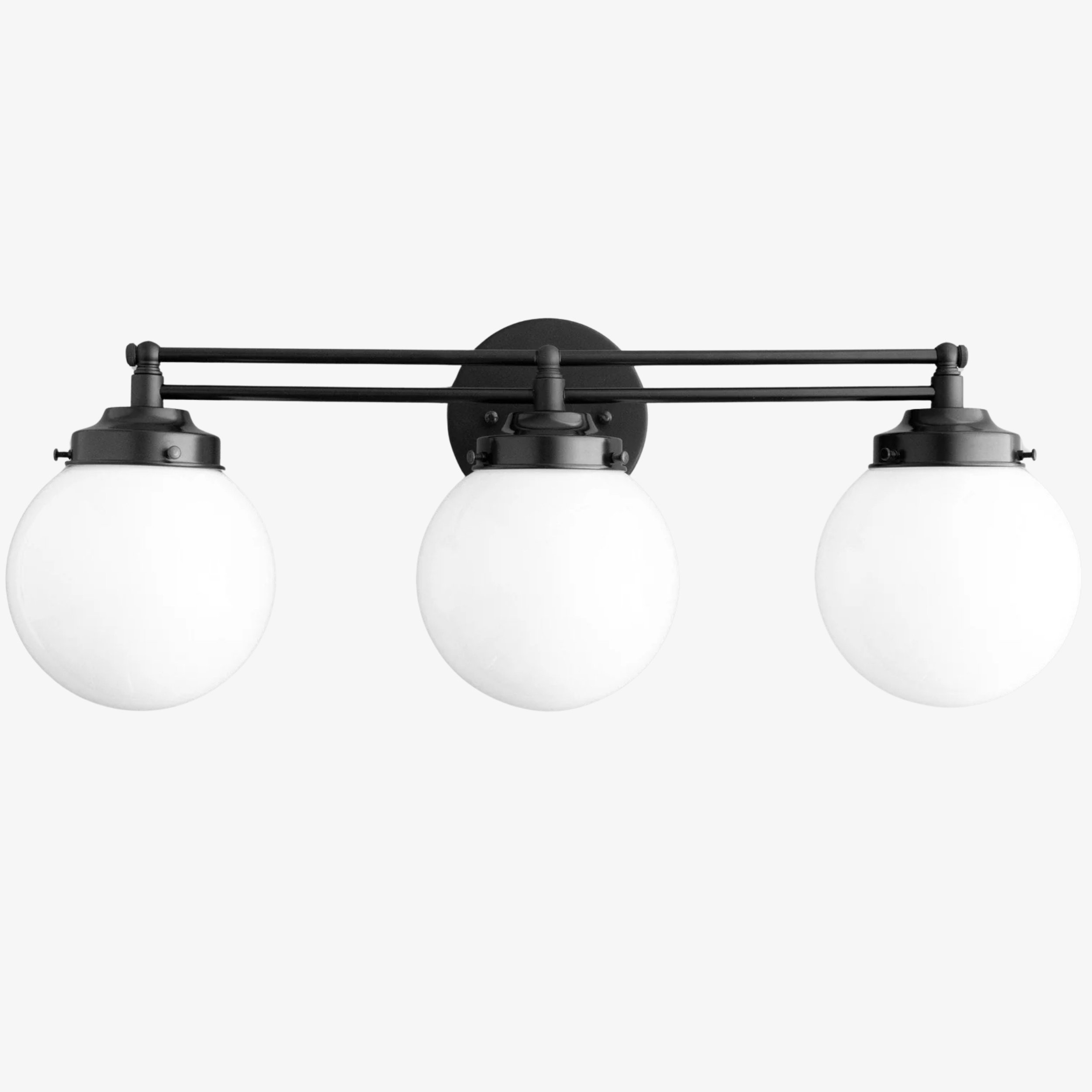 Glorica Glass moderne badkamerlamp - 3-lichts bolvormige badkamerarmatuur van opaalglas HL1714
