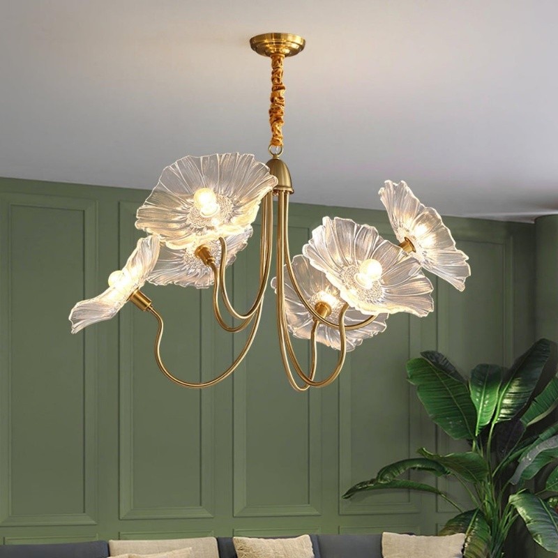 Nordic Lotusblad Glazen Bloem Hanglamp HL277