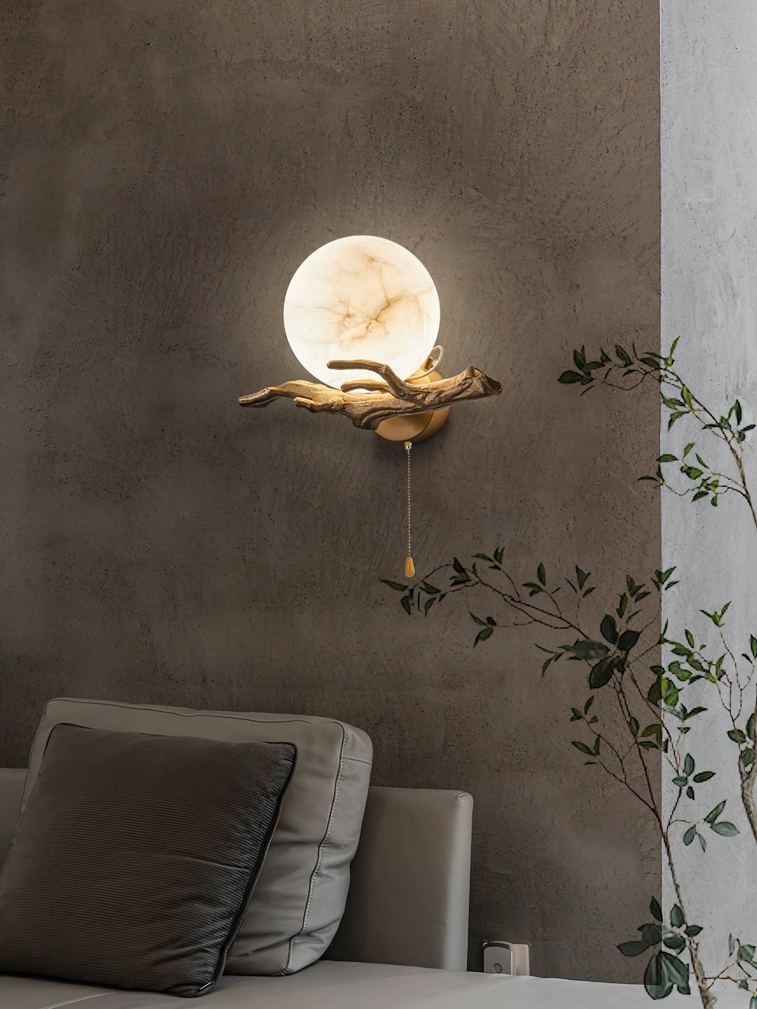 Retro Twigs Alabaster wandlamp HL2988