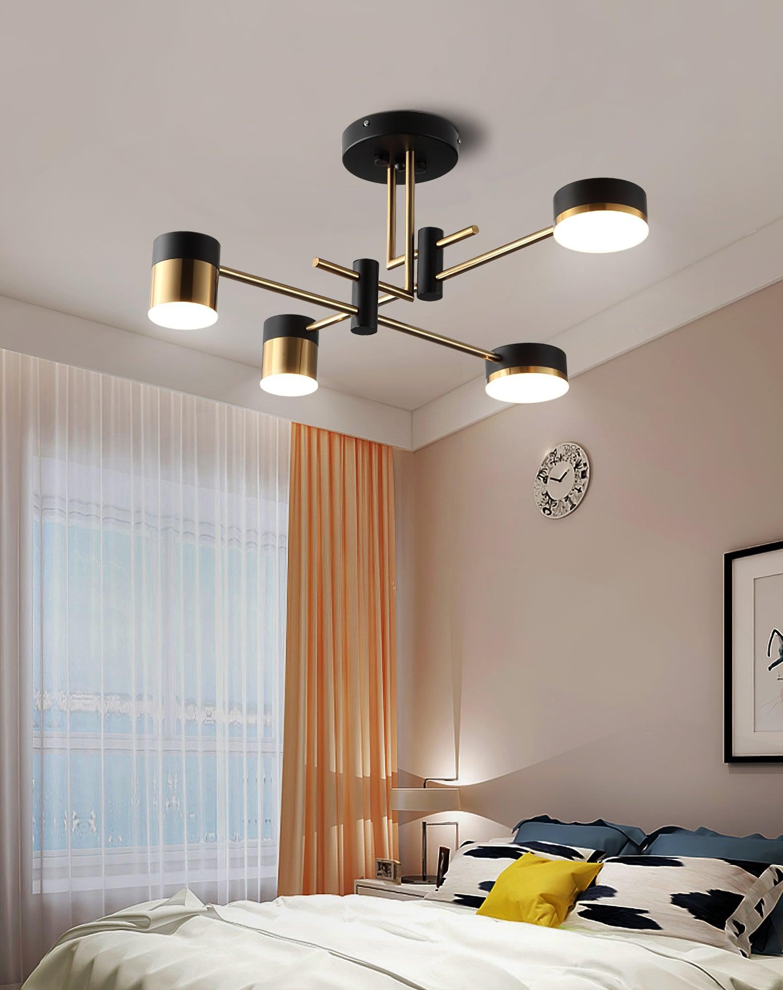 Luxe Spider Sputnik Design Metalen Schijf Plafondlamp HL1090