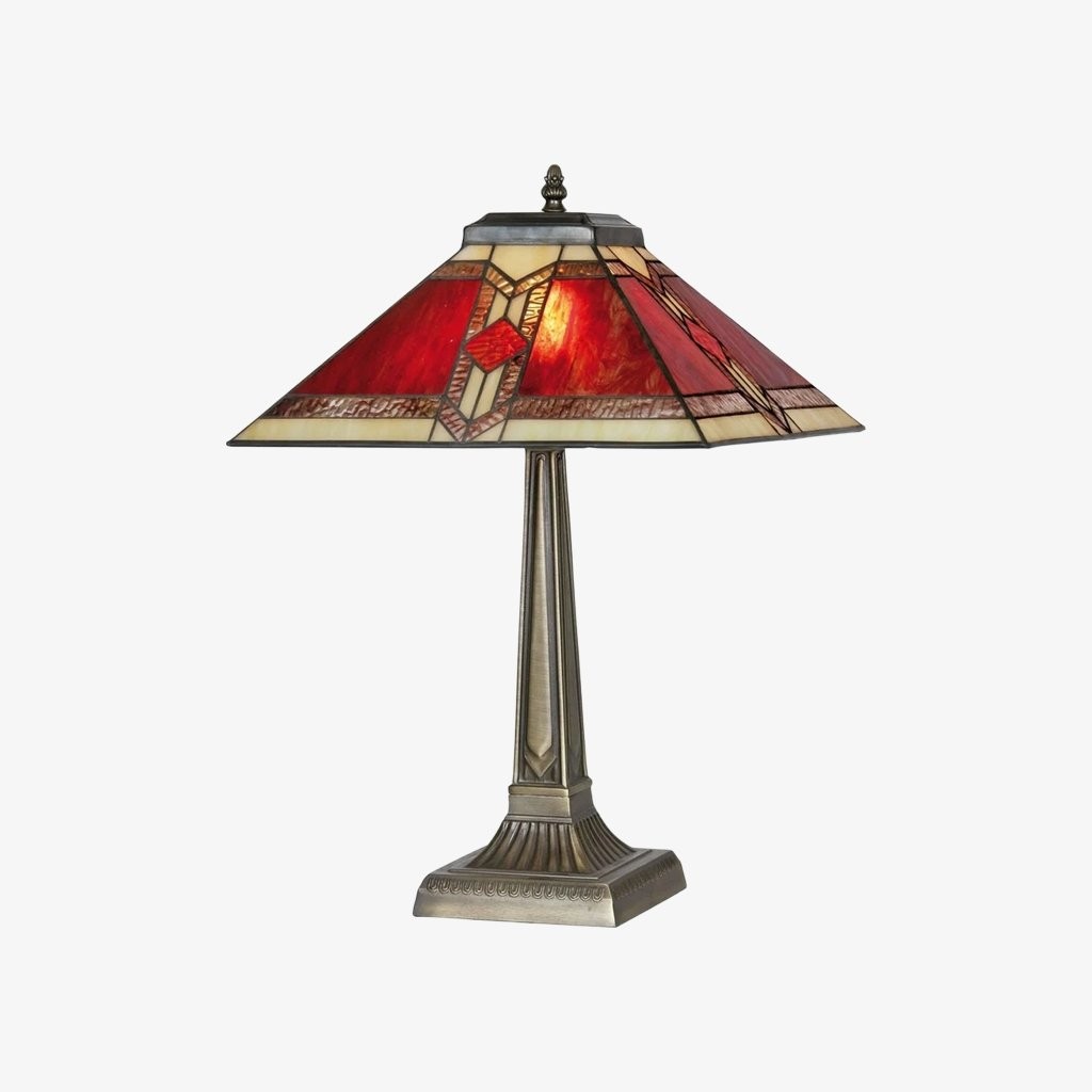 TiffStar Glas-in-lood Tafellamp - Vintage Glas-in-lood Stijl Geschikt voor Slaapkamers en Woonkamers HL2240