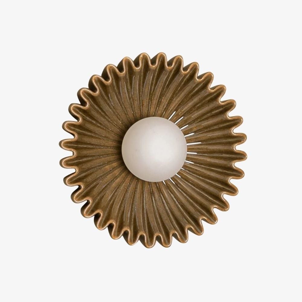 Glova Nordic Floral keramische wandlamp - Sculpturale accentwandlamp voor slaapkamer, hal, woonkamer HL1930