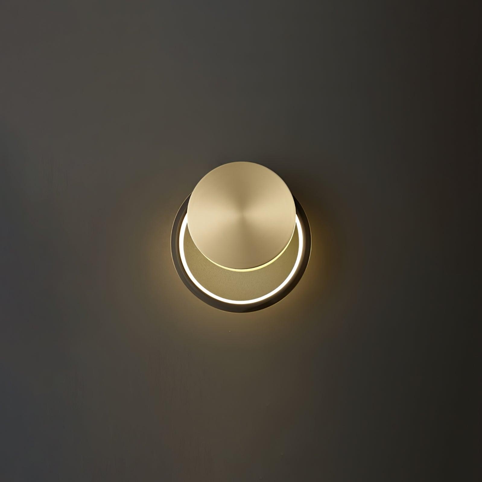 Minimalistische creatieve eenvoudige messing ronde LED-wandlamp HL776