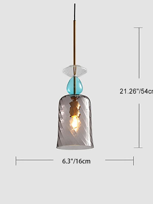Scandinavische Cilindervormige Ronde Schijfvormige Glazen Hanglamp HL1078