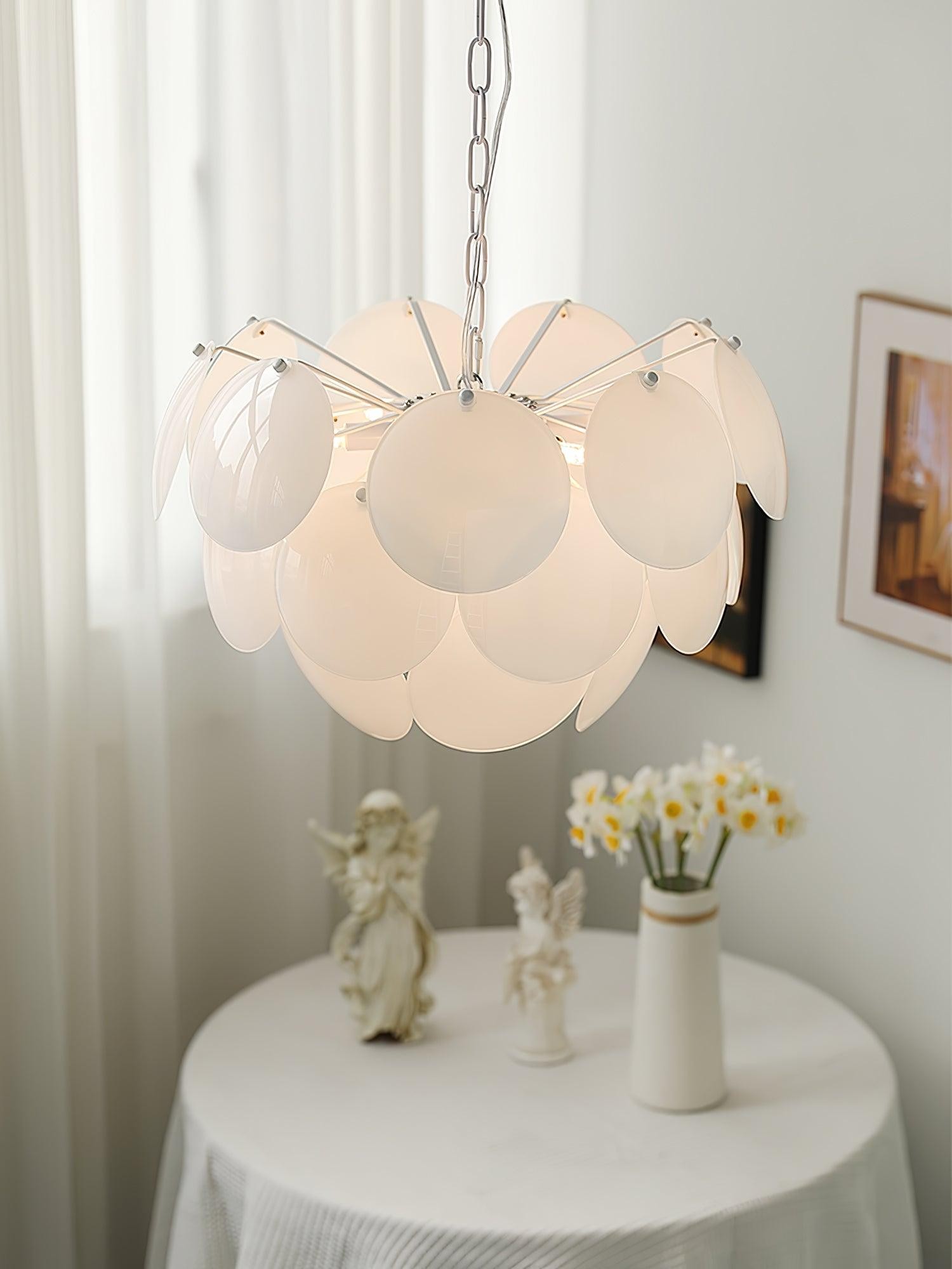 Luxe mode lichtgevende bloemblaadjes glazen kroonluchter HL581