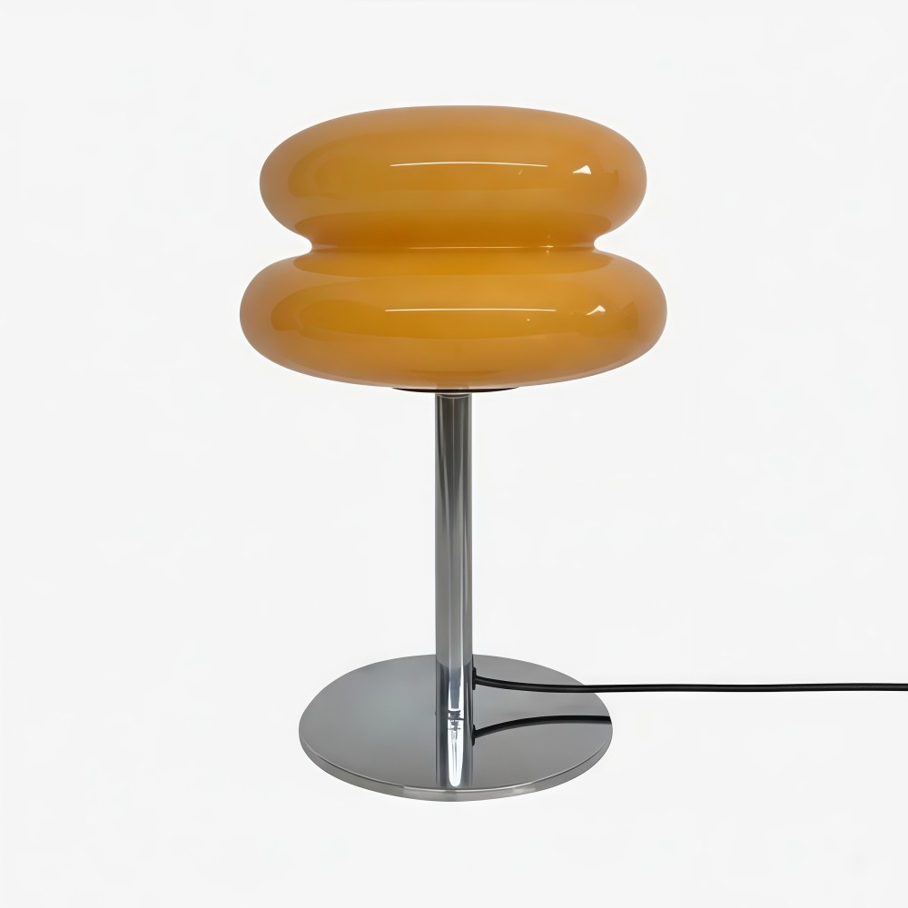 Bauhaus Dubbele Glazen Tafellamp - Sculpturale Gelaagde Nachtlamp voor Slaapkamer en Bureau HL22