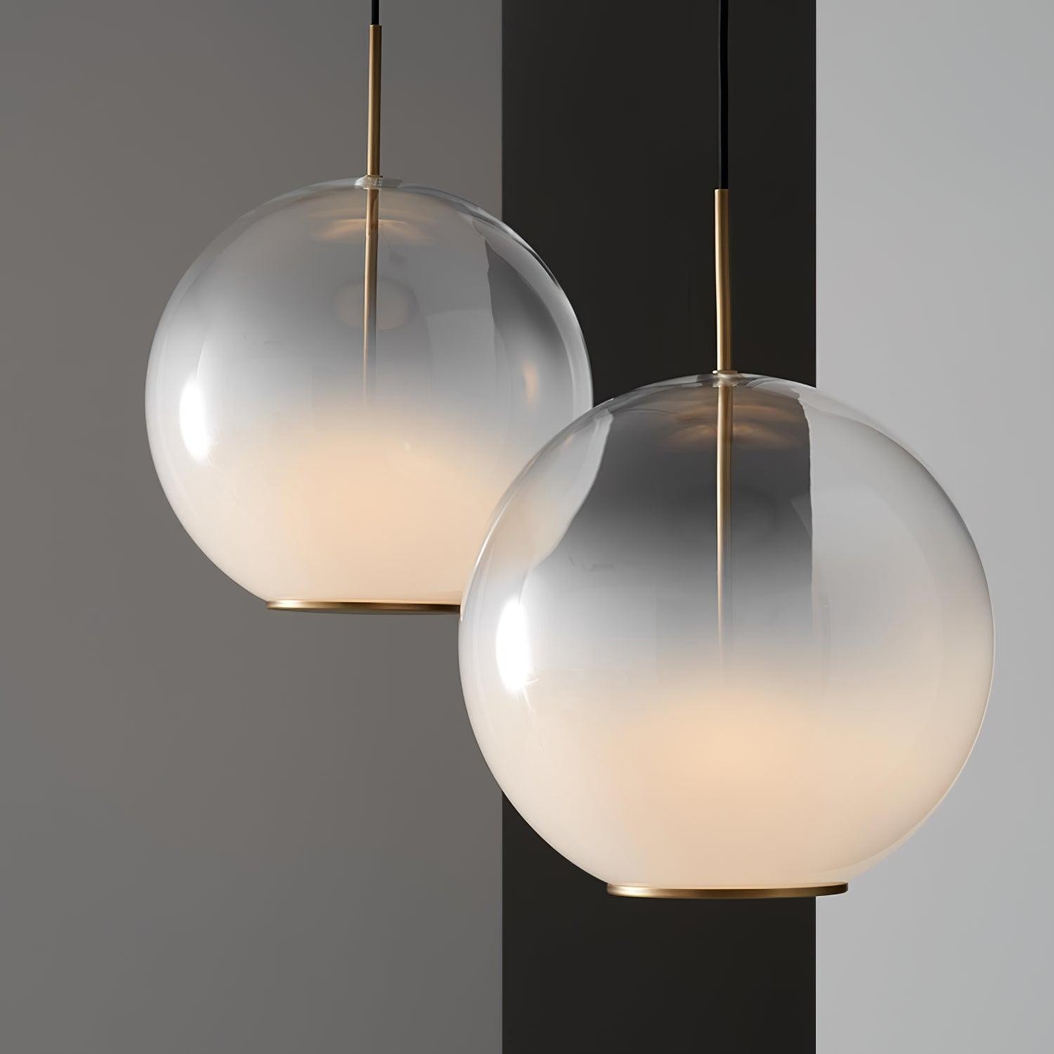 Eenvoudige bolvormige druppelvormige glazen hanglamp HL888