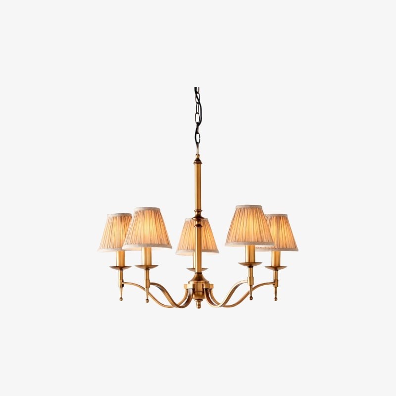 Tela Tijdloze Klassieke Elegante Stanford Kroonluchter met Meerdere Armen - Metalen Stoffen Verlichting voor Woonkamer HL2009