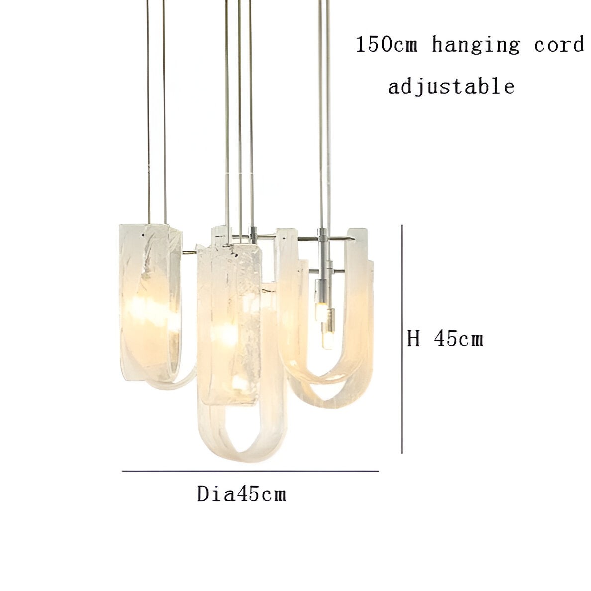 Italiaanse lichtwolk glazen kroonluchter HL1217