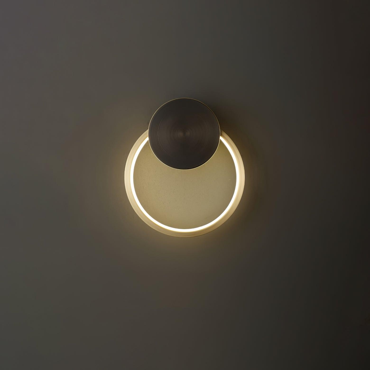 Minimalistische creatieve eenvoudige messing ronde LED-wandlamp HL776
