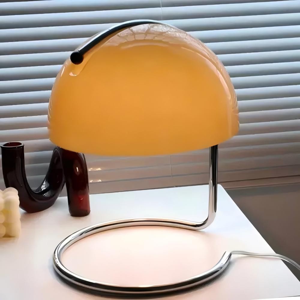 Retro Bauhaus Pudding Glazen Tafellamp HL318