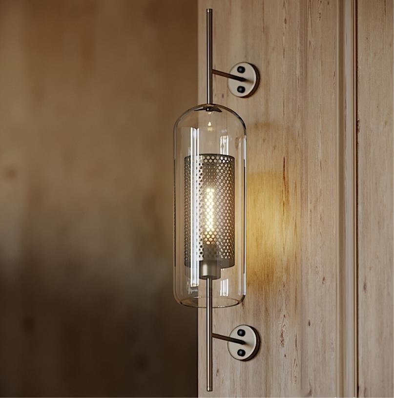 Vintage Glazen Wandlamp Woonkamer Industrieel HL50