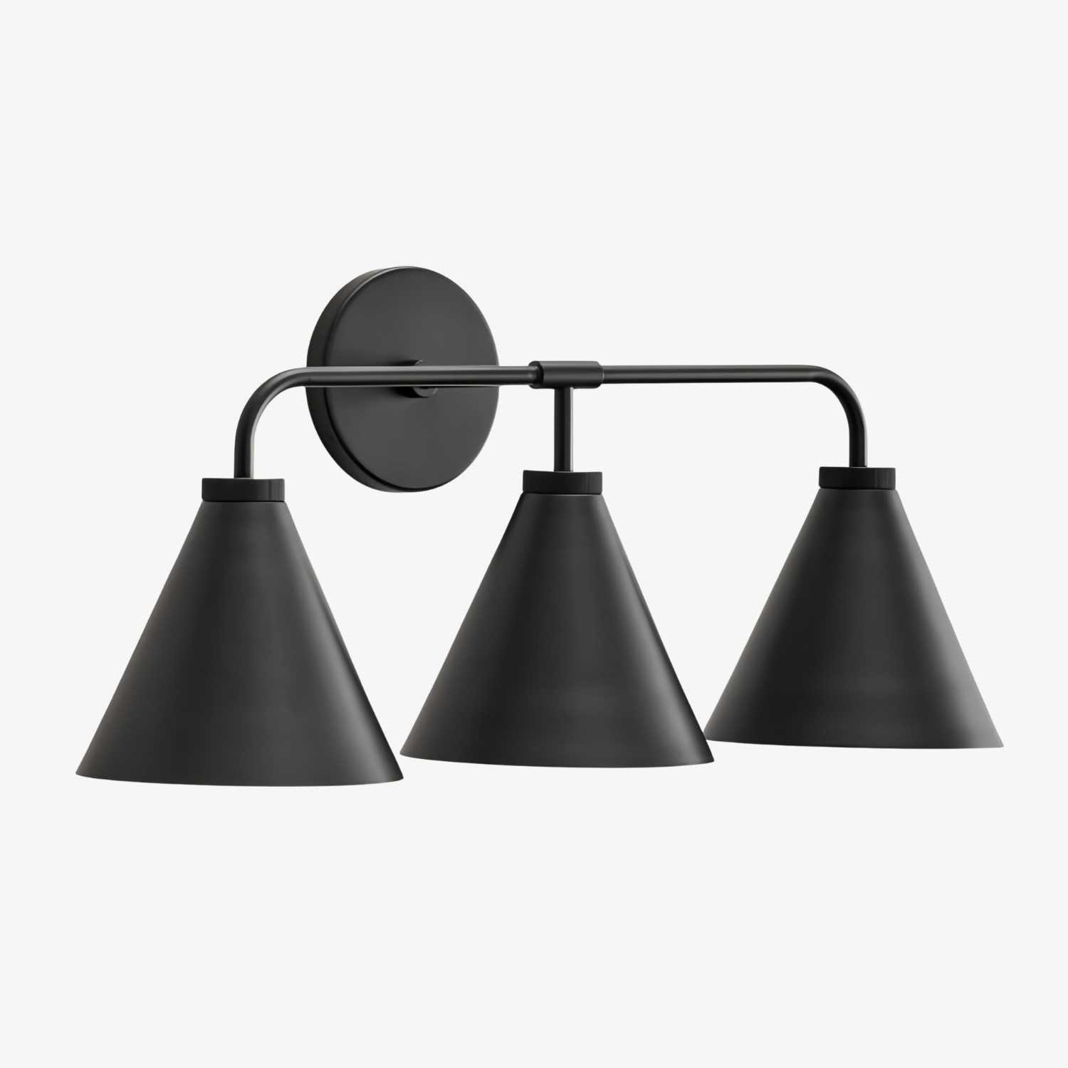 Korvi Iron Taps Toelopende Wandlamp - Wandarmatuur in Zwart of Messing HL1426