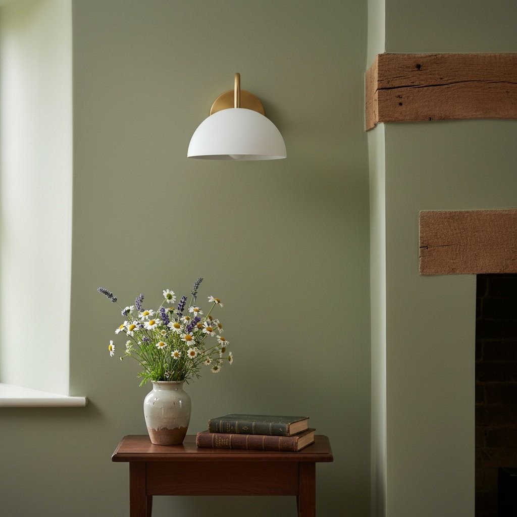 Curva Metalen Industriële Wandlamp - Gebogen Messing Arm - Gehamerde Koepellamp HL1770