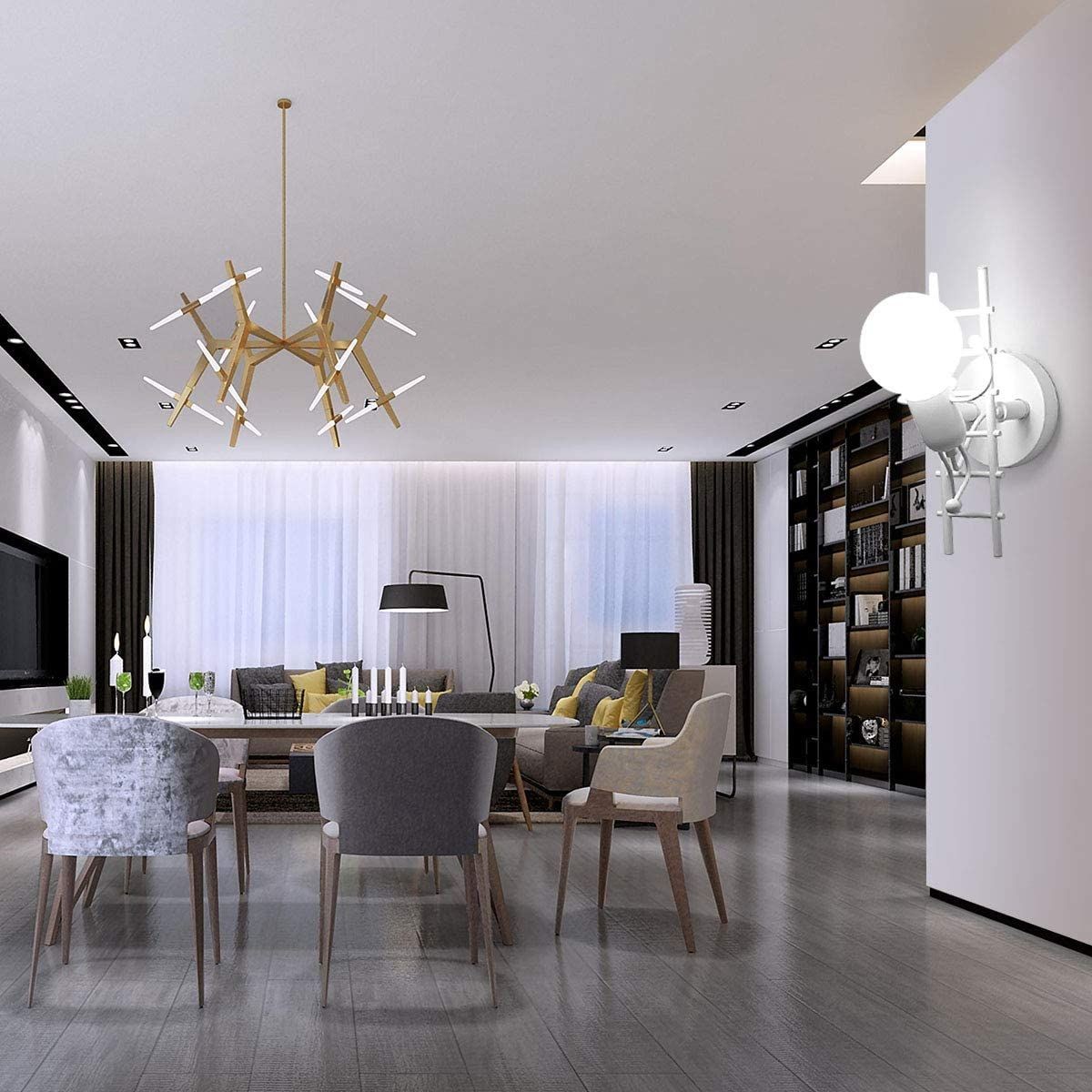 Modern Art Creative Iron Humanoid decoratieve wandlamp HL23