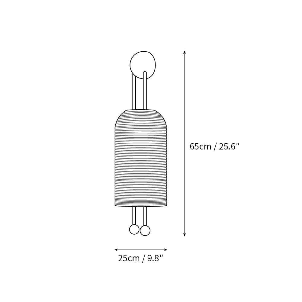 Wandlamp met glazen lantaarn HL3031