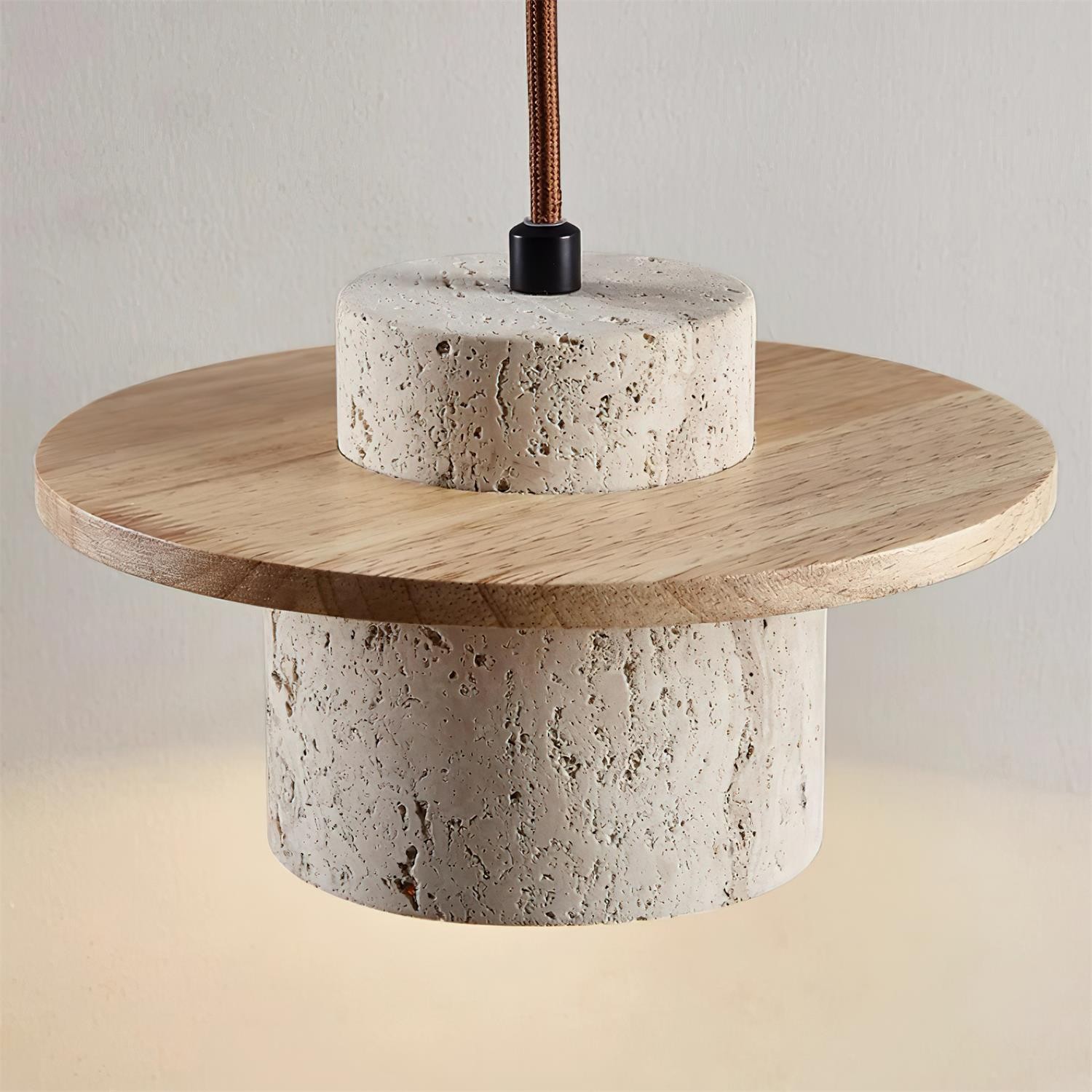 Retro Wabi Sabi getextureerde travertijn wandlamp HL991