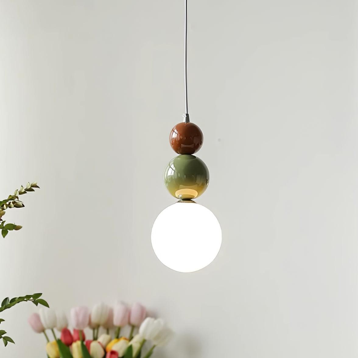 Nordic Cream Moderne Eenvoudige Dot Hanglamp HL460