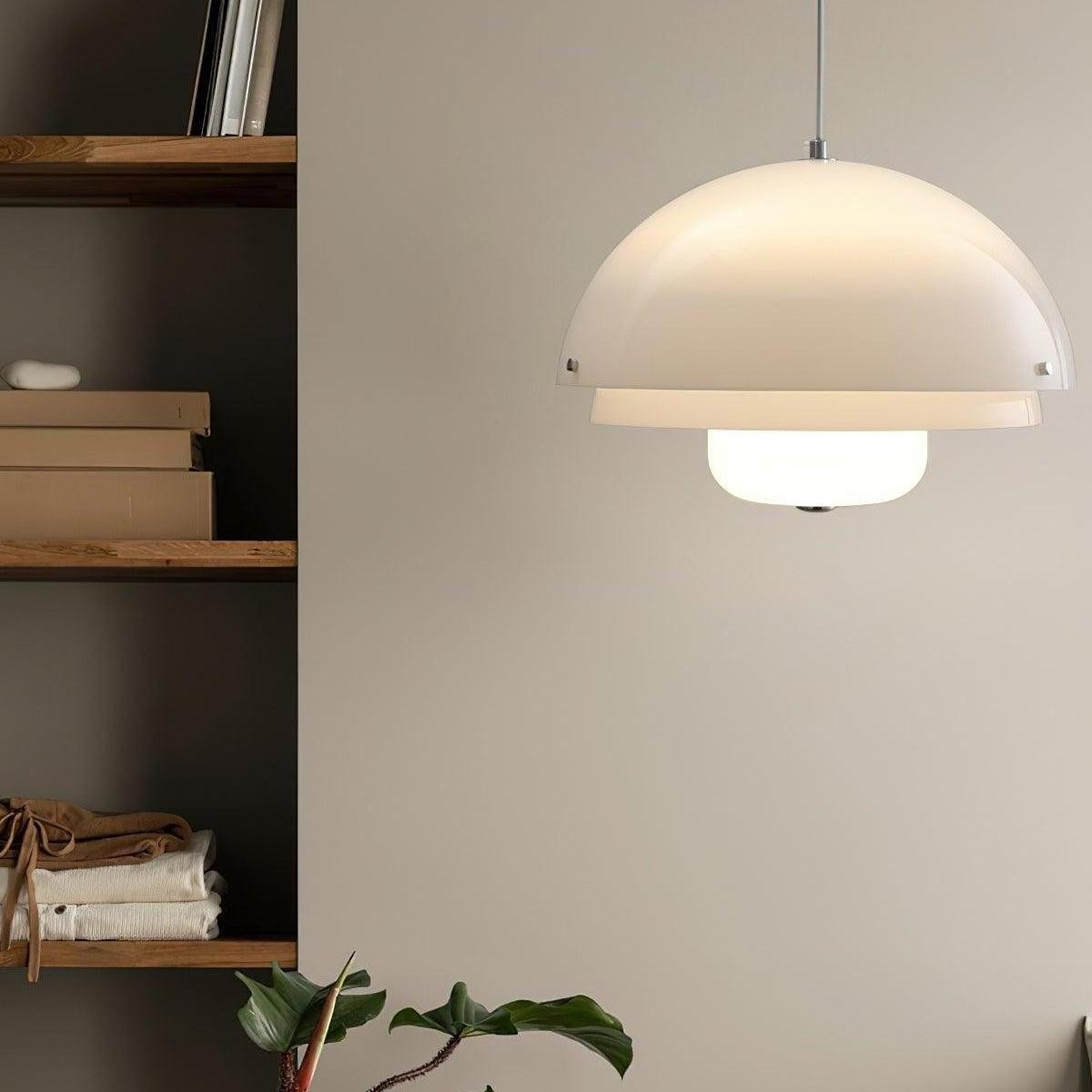 Moderne Melk Witte Multilagen Sferische Hanglamp HL309