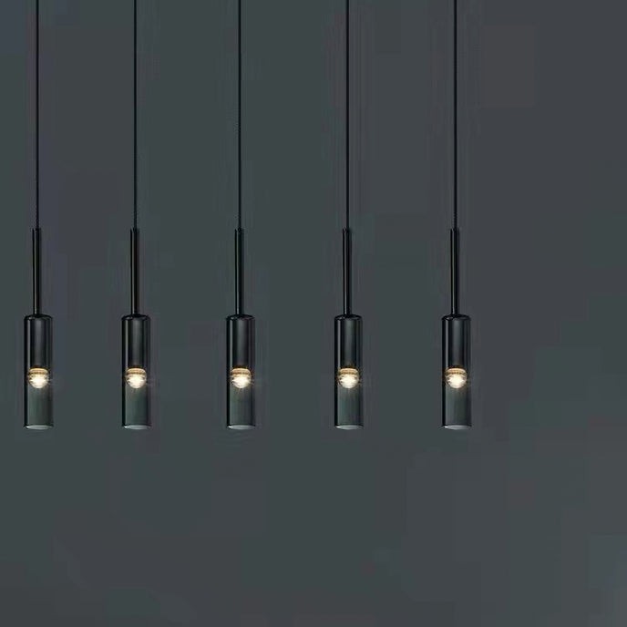Moderne cilindrische glazen hanglamp HL961