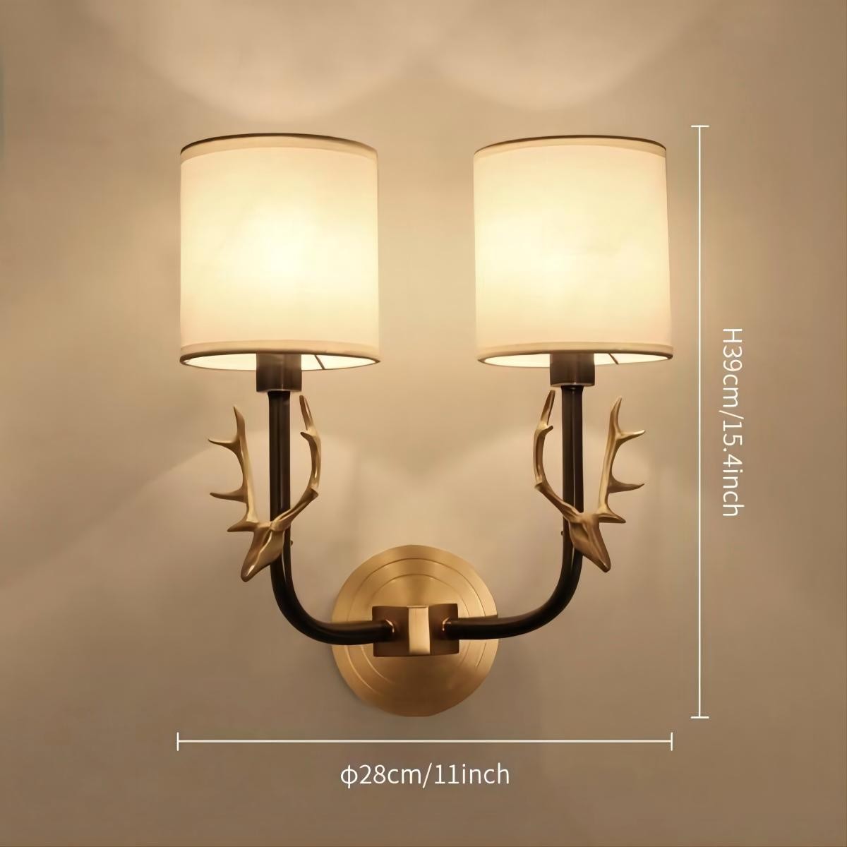 Hertenkop Wandlamp