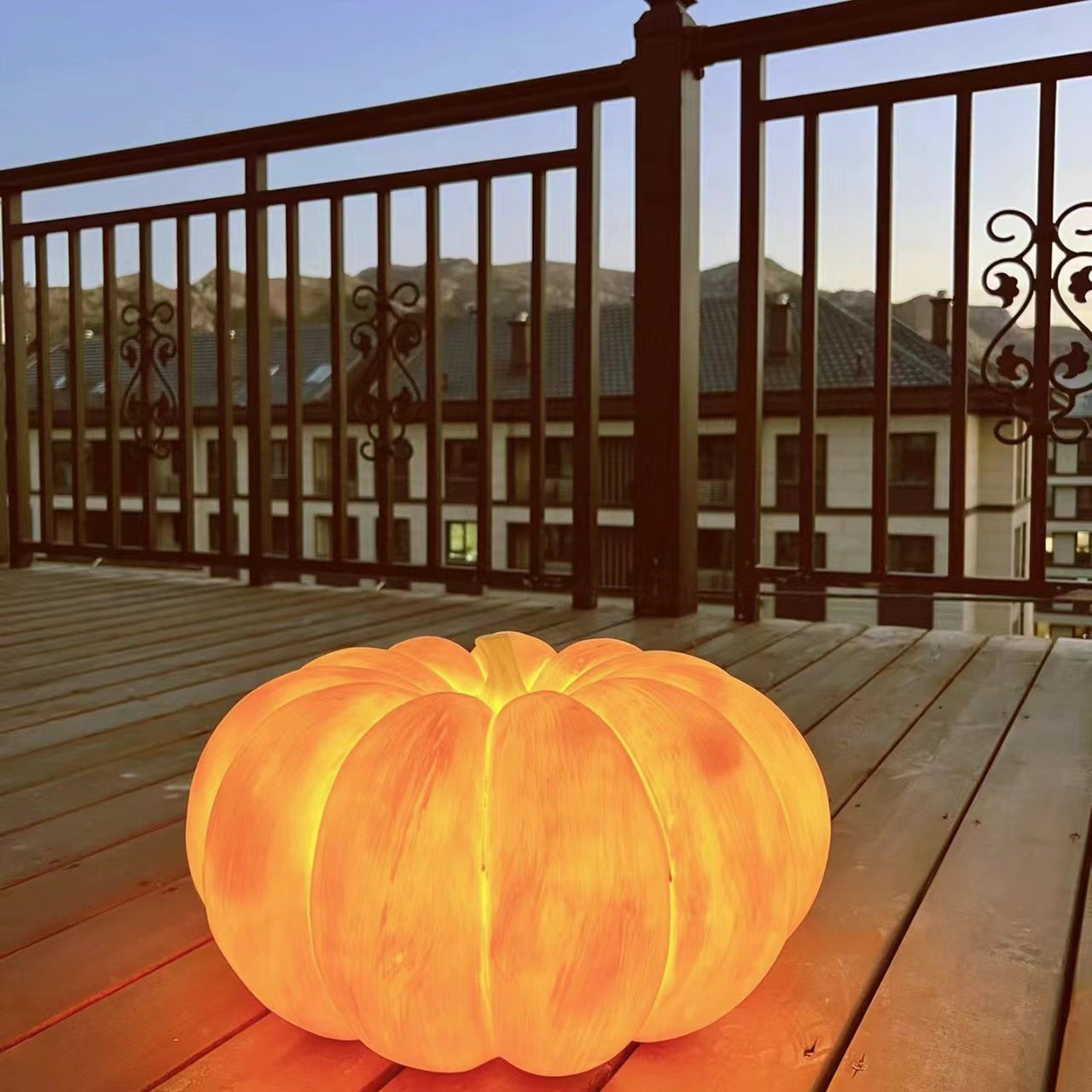 Pompoen Draagbare Tafellamp Voor Halloween Decoraties Buiten HL86