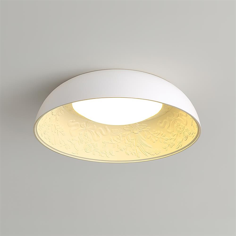 Franse romantische gesneden ronde LED plafondlamp HL617