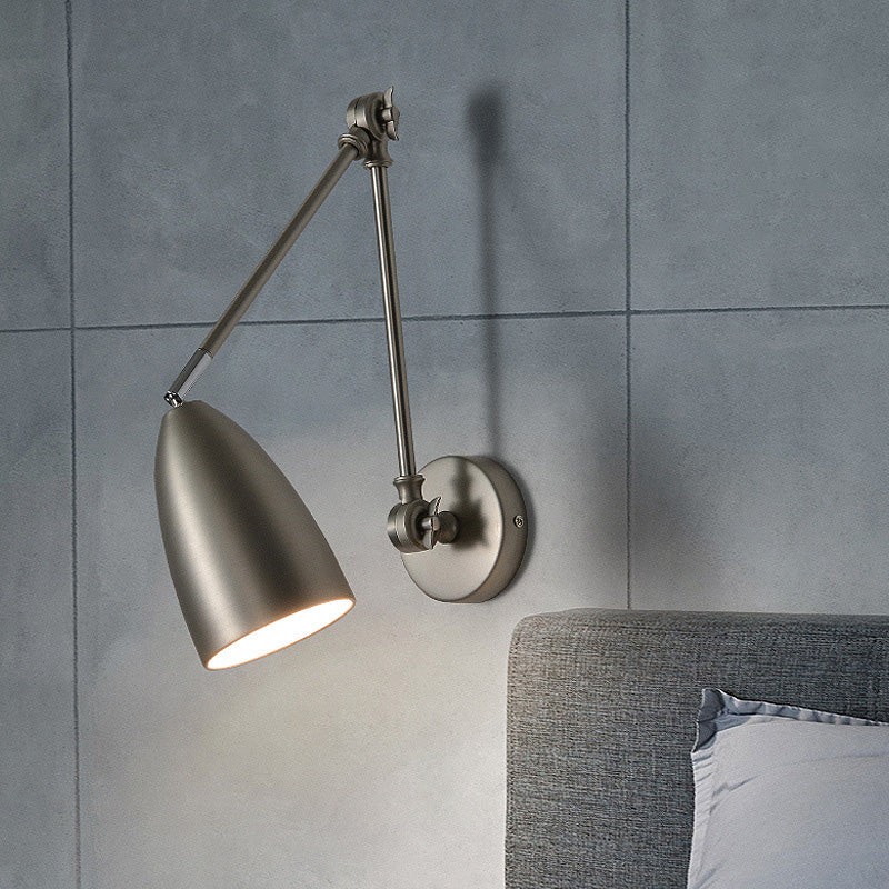 Moderne industriële intrekbare draaibare wandlamp met schommelarm van ijzer HL1108