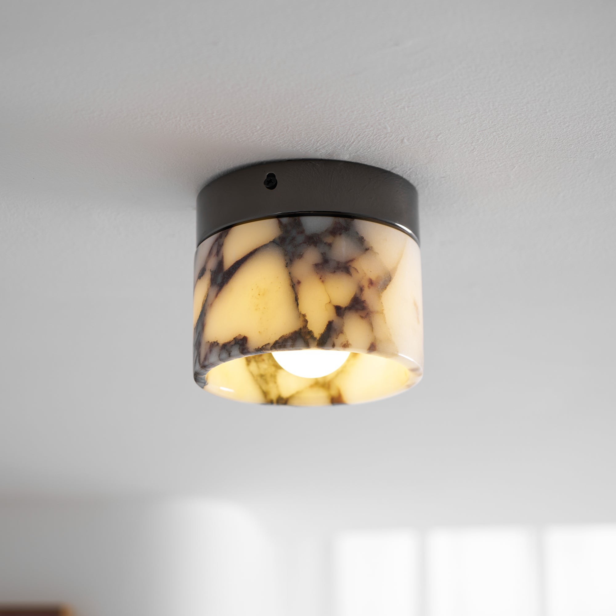 Ronde marmeren plafondlamp HL3180