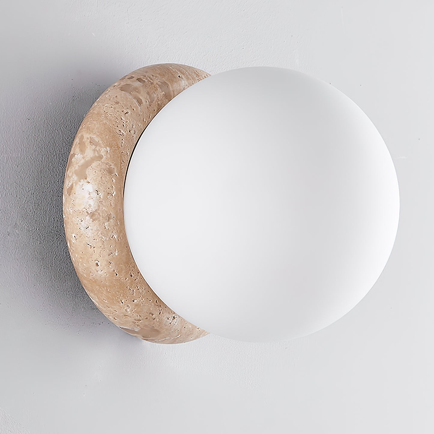 Japanse stijl Wabi-Sabi Travertijn bolvormige wandlamp HL418