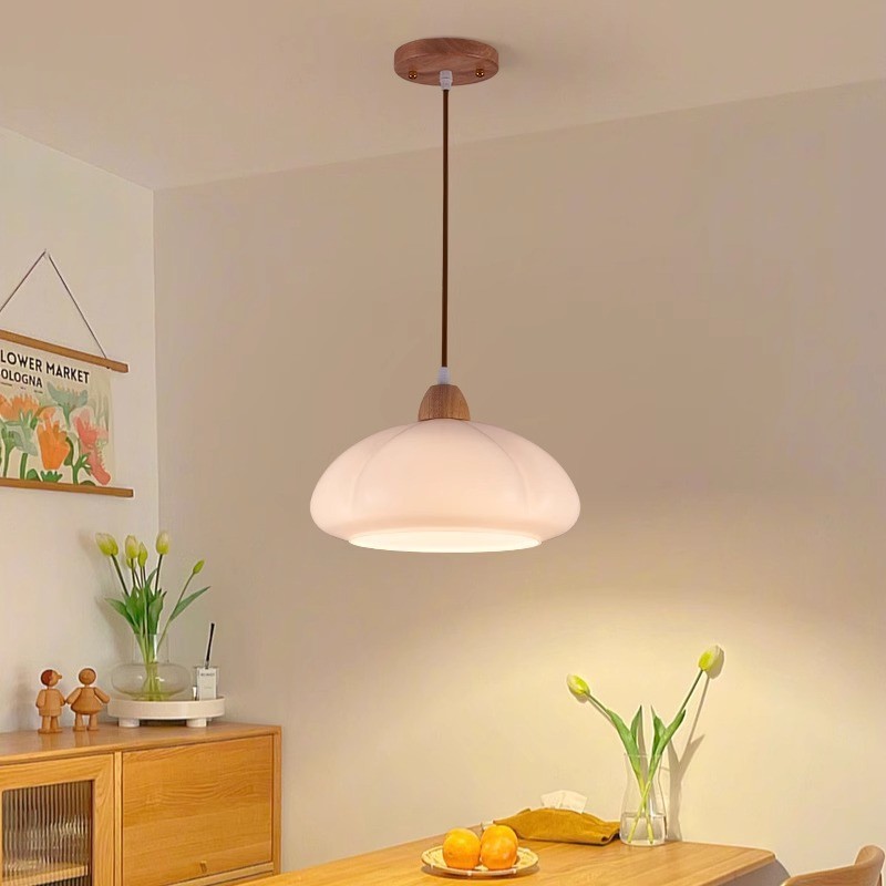 Nordic Retro Oranje Glazen Hanglamp HL133