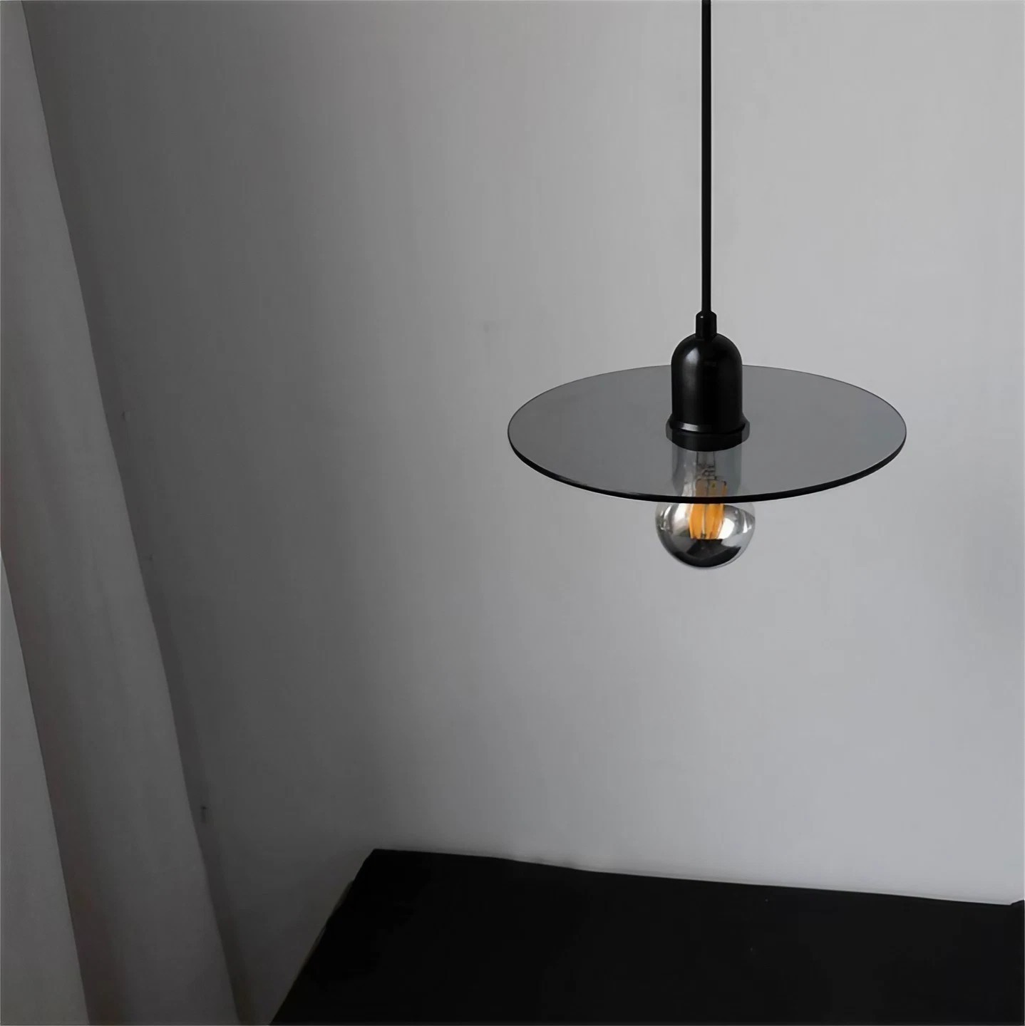 Moderne Rookgrijze Hat Glas Hanglamp HL18