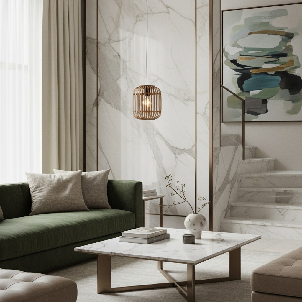 Yumeko Verstelbare Bamboe Hanglamp - Natuurlijke Kooi Plafondlamp Perfect voor Woon- en Eetkamer HL2197