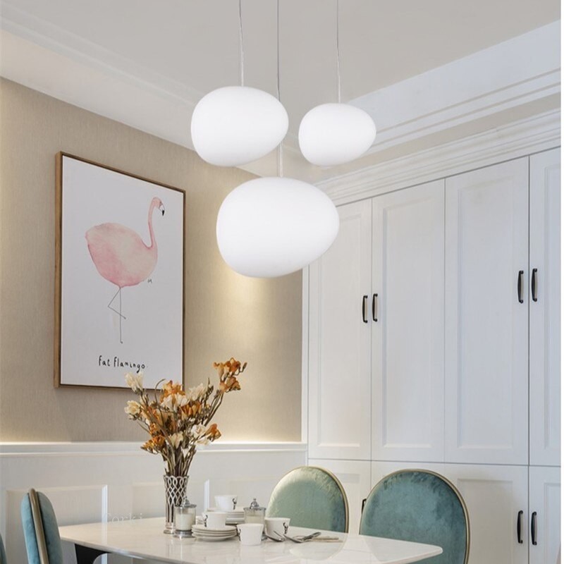 Art Deco Stonea Melkglazen Hanglamp