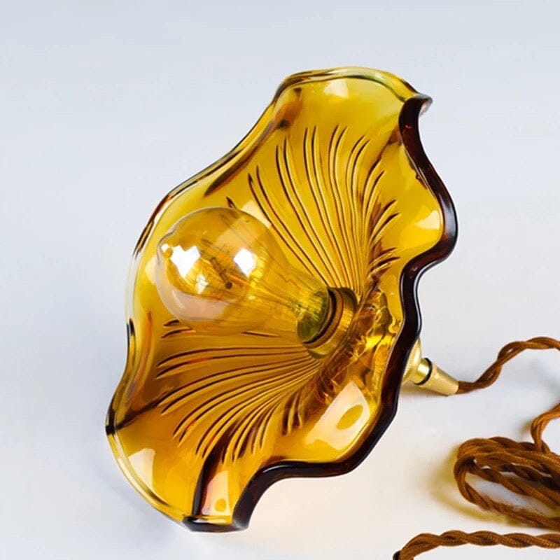 Vintage Hibiscus Bloem Glazen Hanglamp HL278