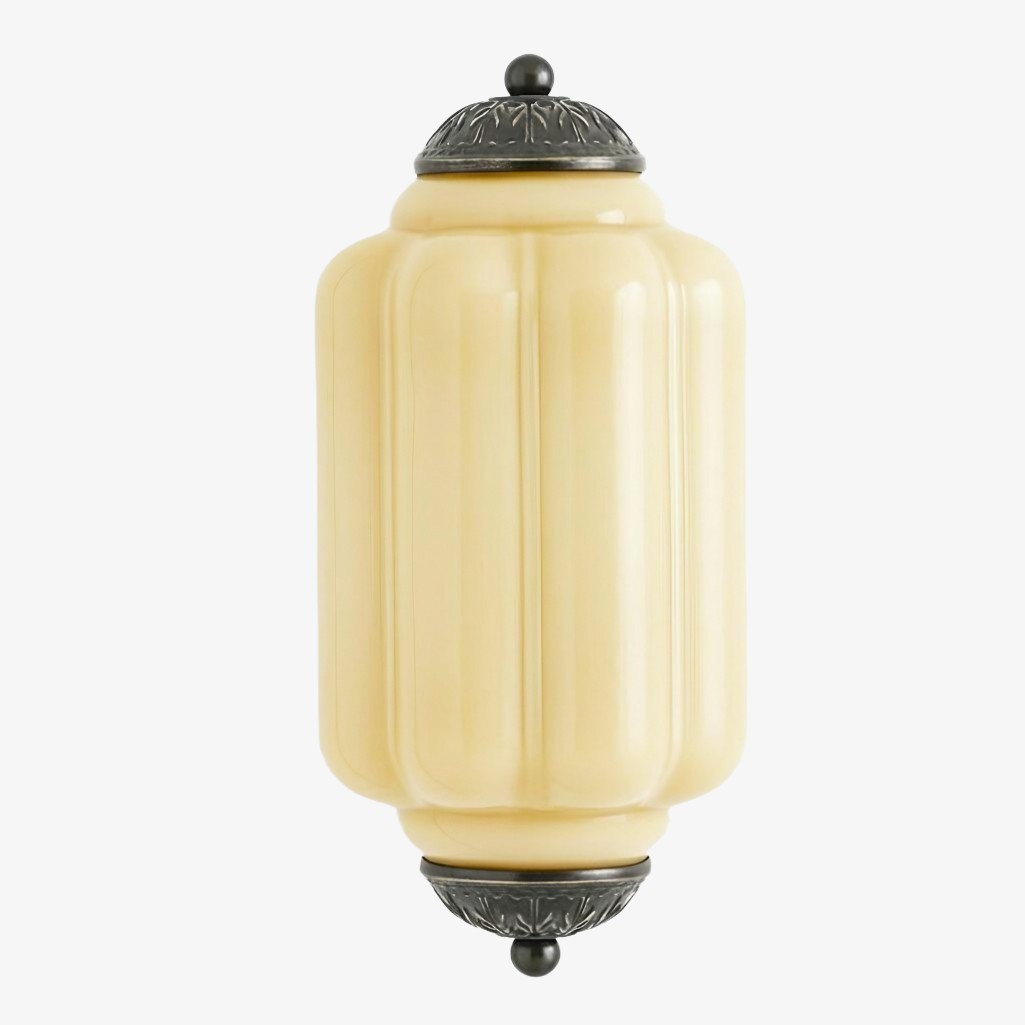 Eloise Messing Wandlamp – Elegante Melkglas Vintage Verlichting HL1652
