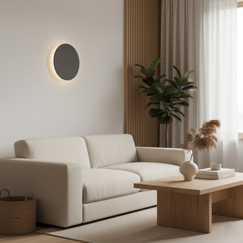 Moderne Scandinavische ronde aluminium minimalistische LED-wandlamp HL3320