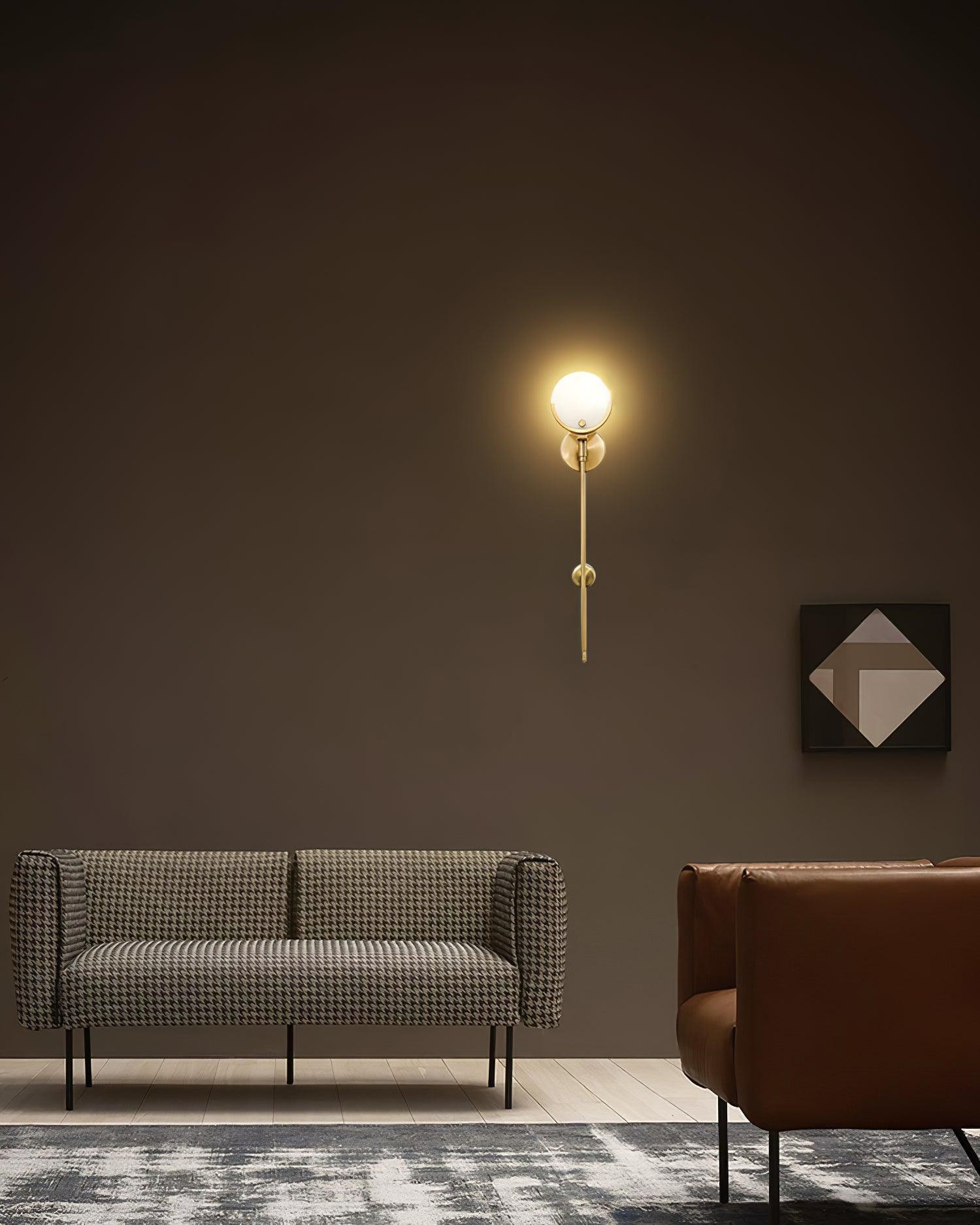 Ava messing alabaster wandlamp HL2941
