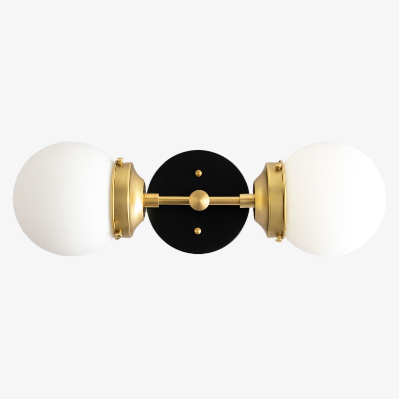 Lumio Globe moderne geometrische wandlamp - badkamermeubelverlichting met twee lampen HL1708
