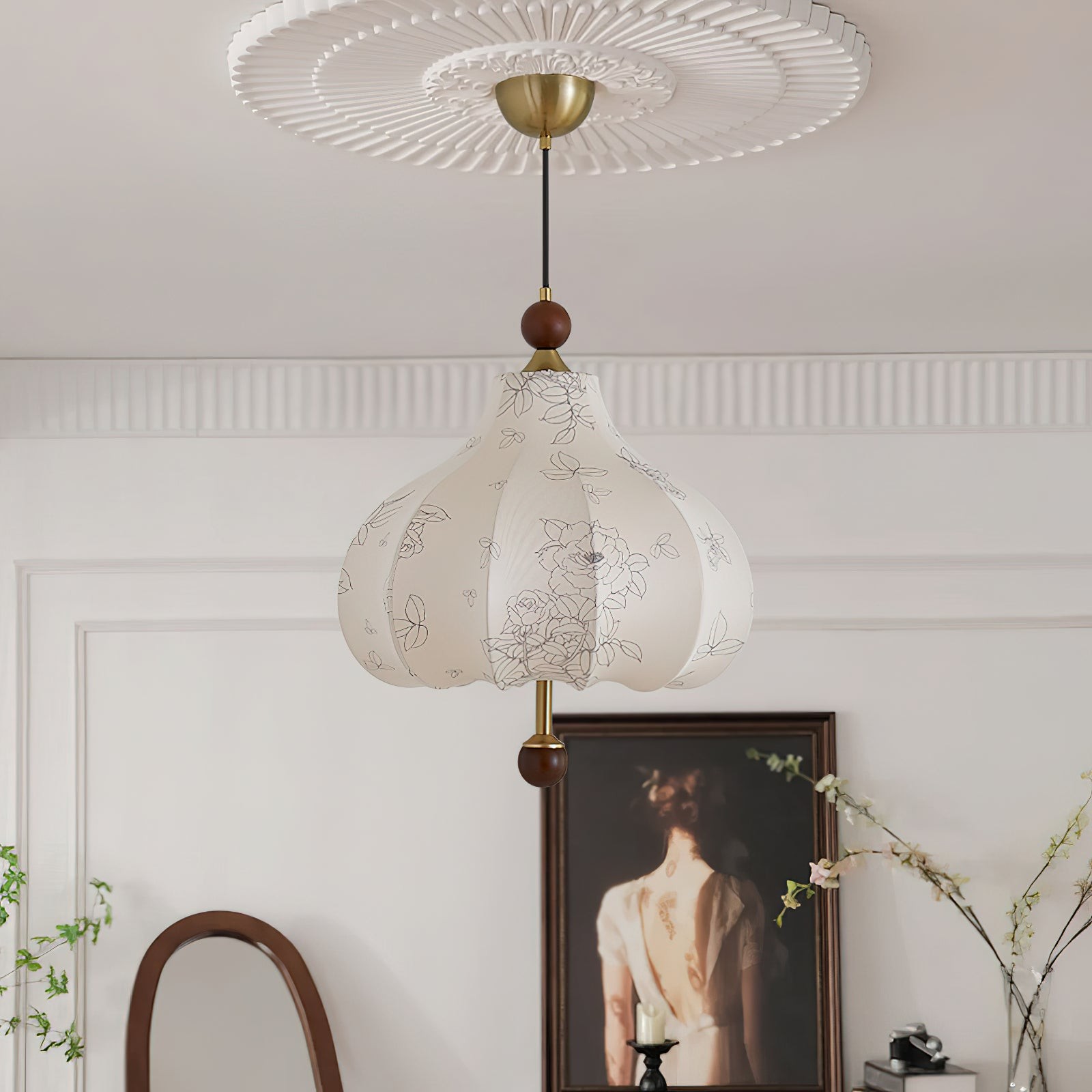 Franse Retro Stoffen Patroon Hanglamp HL496