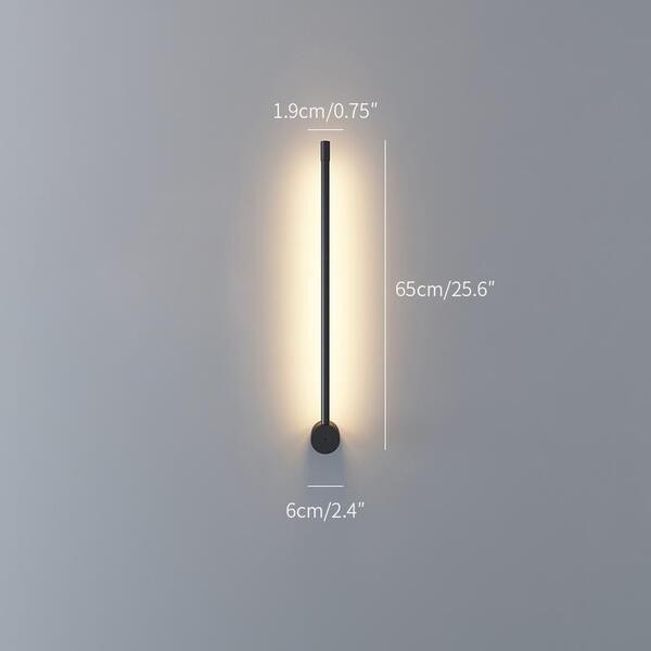 Moderne Industriële Zwarte Lineaire LED Binnen Wandlampen HL182
