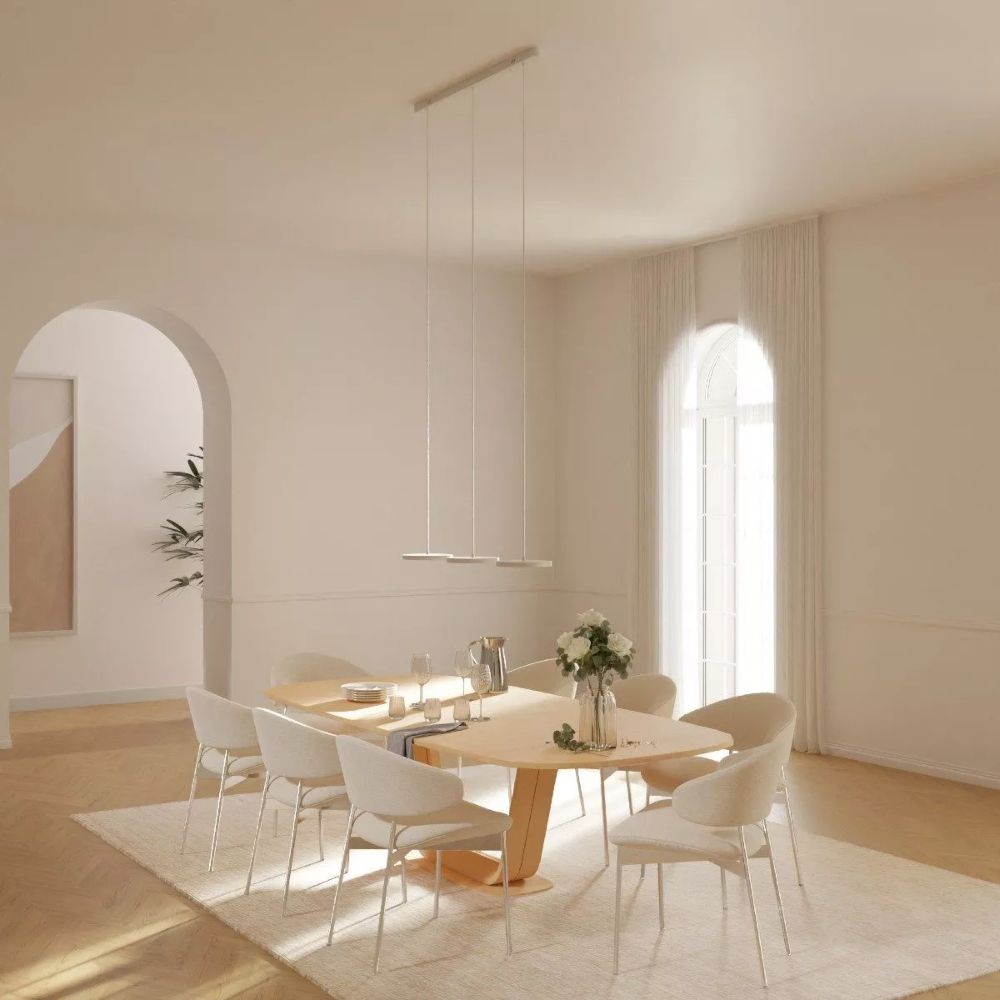 Schijfvormige Moderne Hanglamp - Zwart Wit LED Ontwerp HL1051