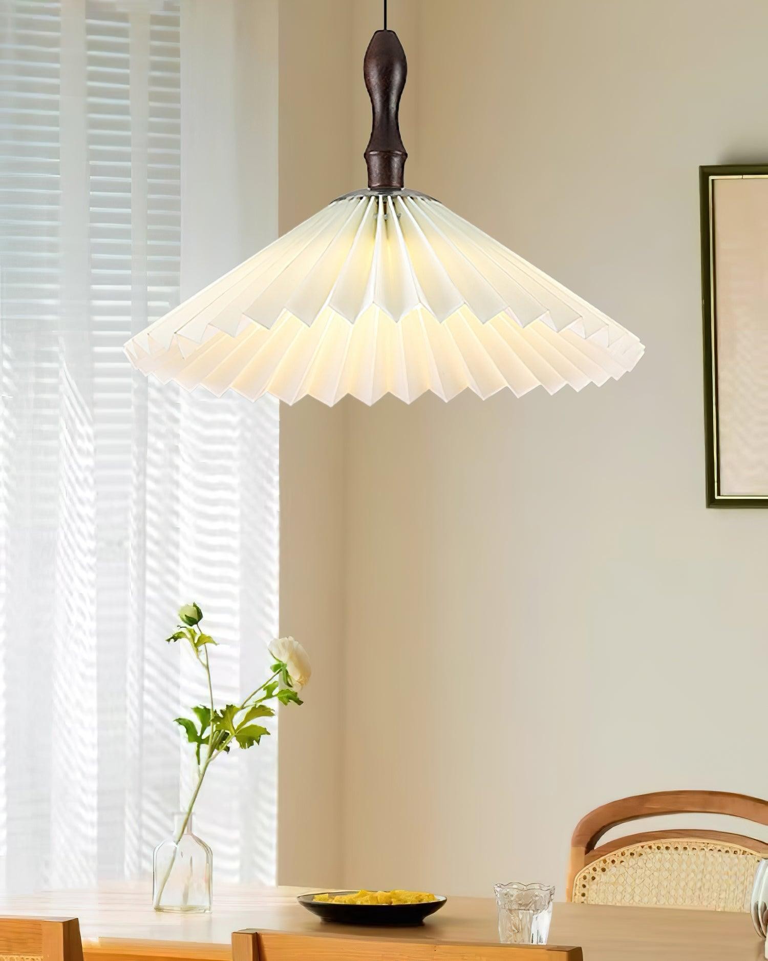 Eenvoudige witte papieren bloemenhanglamp HL431