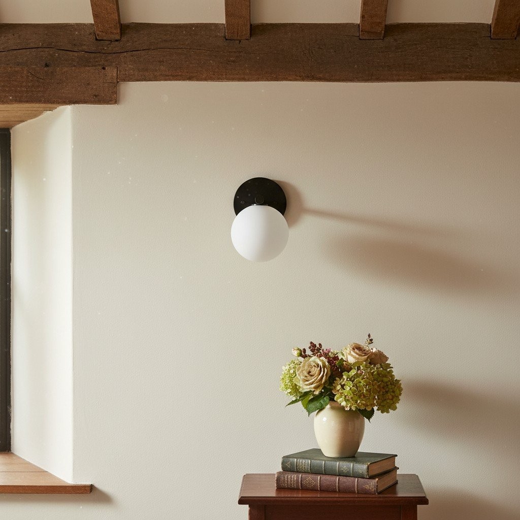 Glorica Glazen Wandlamp - Mat Bolvormige Lamp HL1759