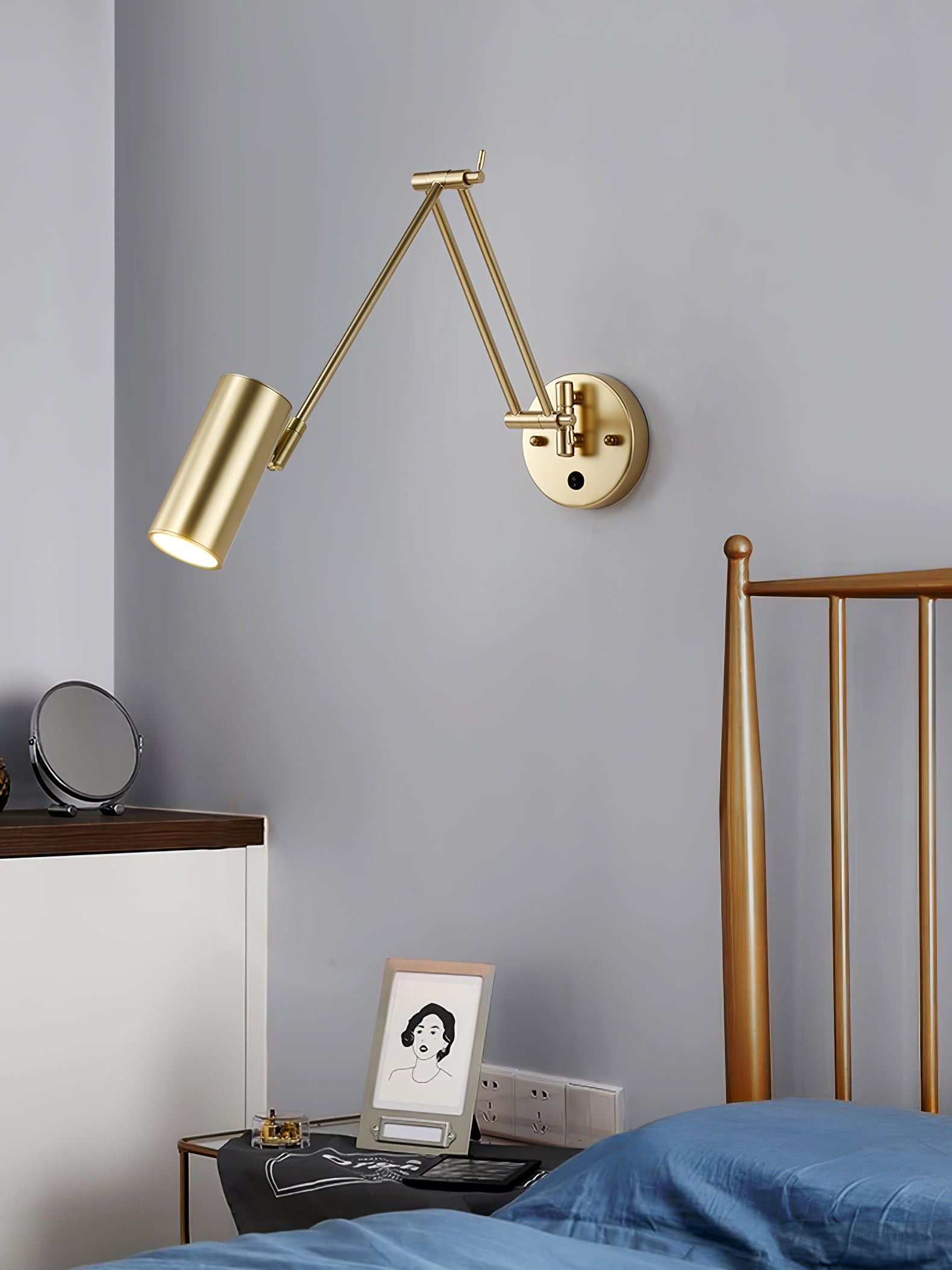 Wandlamp met zwenkarm HL1202