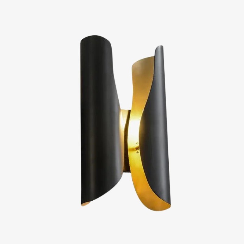 Auregon artistieke sculpturale wandlamp – abstracte, opgerolde metalen wandlamp voor hal of woonkamer HL2436