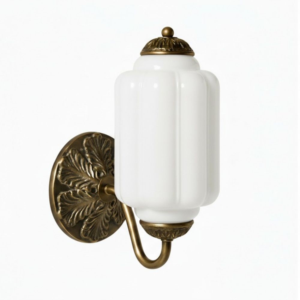 Vintage Melkglas Eloise Kandelaar Wandlamp HL844