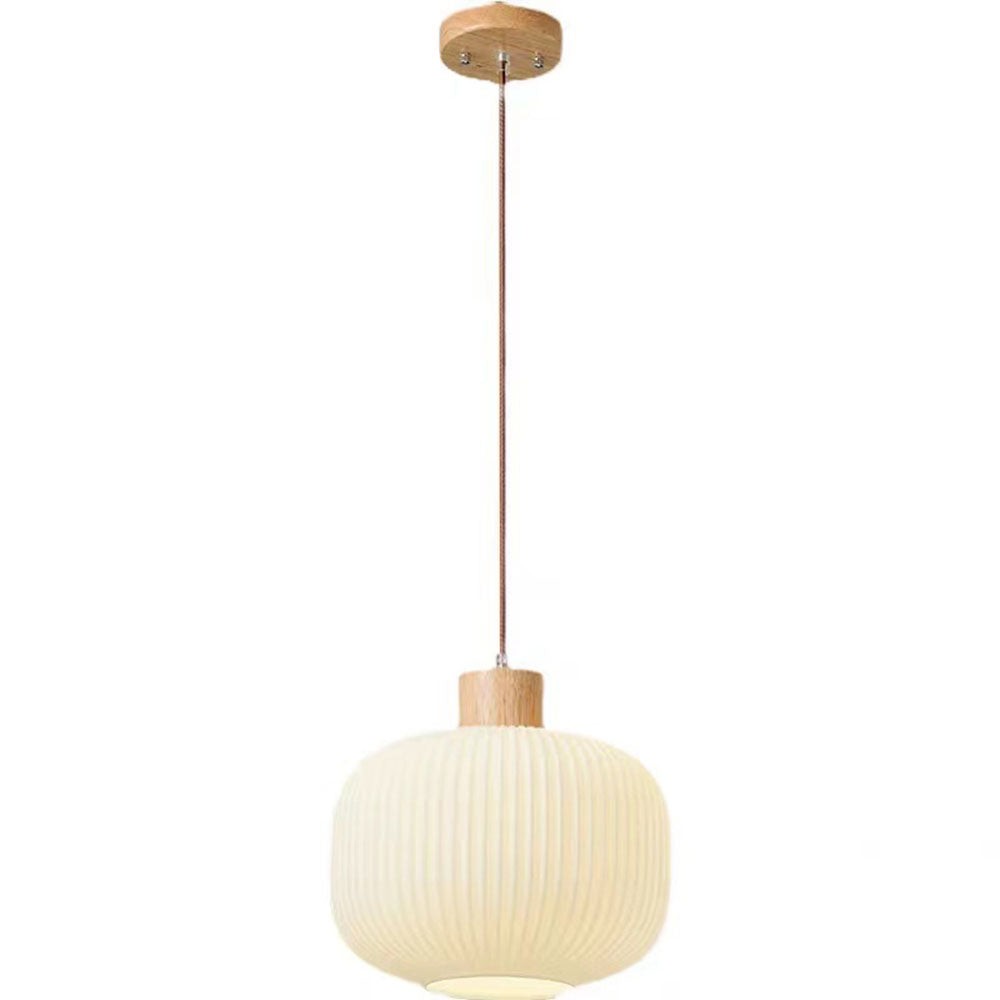 Nordic witte lantaarnachtige glazen hanglamp HL666