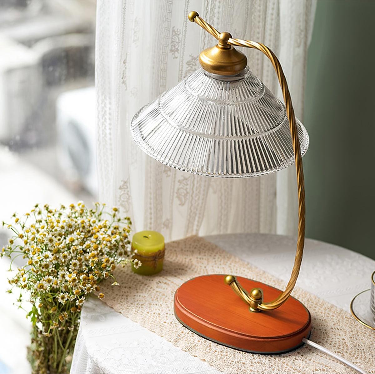 Glazen kap Vintage leeslamp HL565