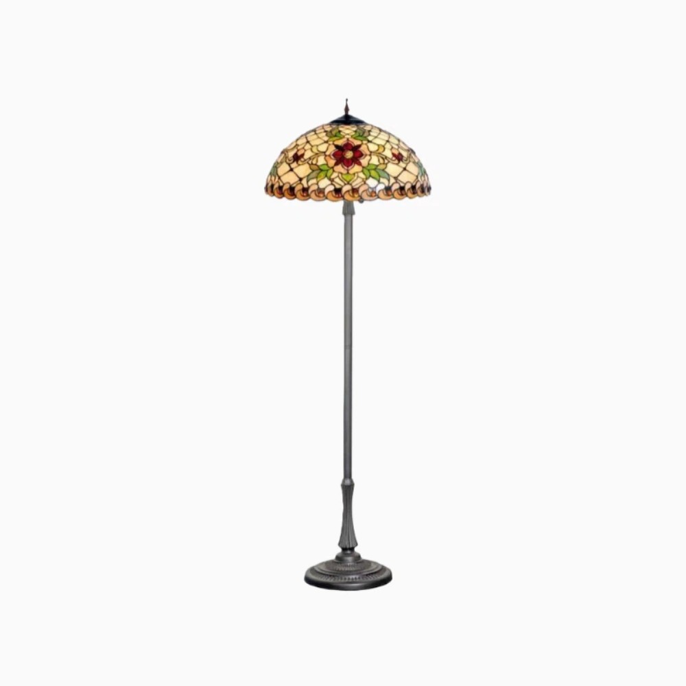 TF Angelique Stijl Vloerlamp - Handgemaakte Glazen Kap met Warme Sfeer HL2115